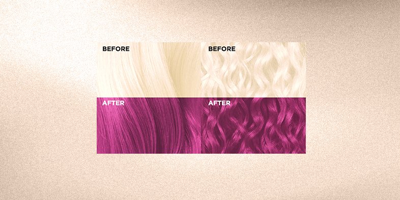 Glossy locks in dark magenta hair dye showing a mix of deep red and purple undertones.